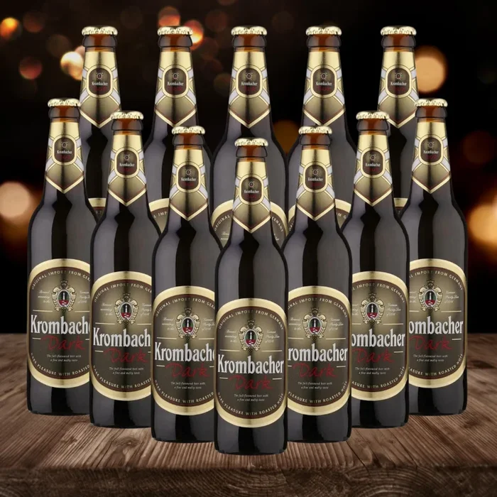 Krombacher Dunkel Dark German Lager 500ml Bottles (12 Pack) – 4.7% ABV