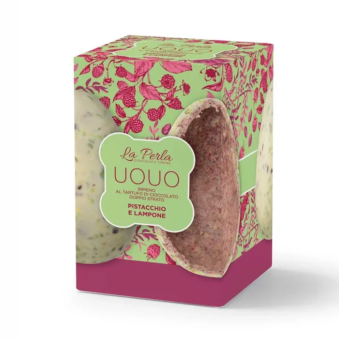 La Perla UOUO | Schokoei 100g | Pistacchio e Lampone