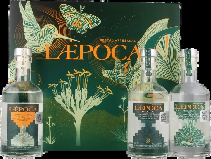 LAEPOCA Mezcal Premium Tasting Set (1x Espadin + 1x Ensamble + 1x Cuishe)