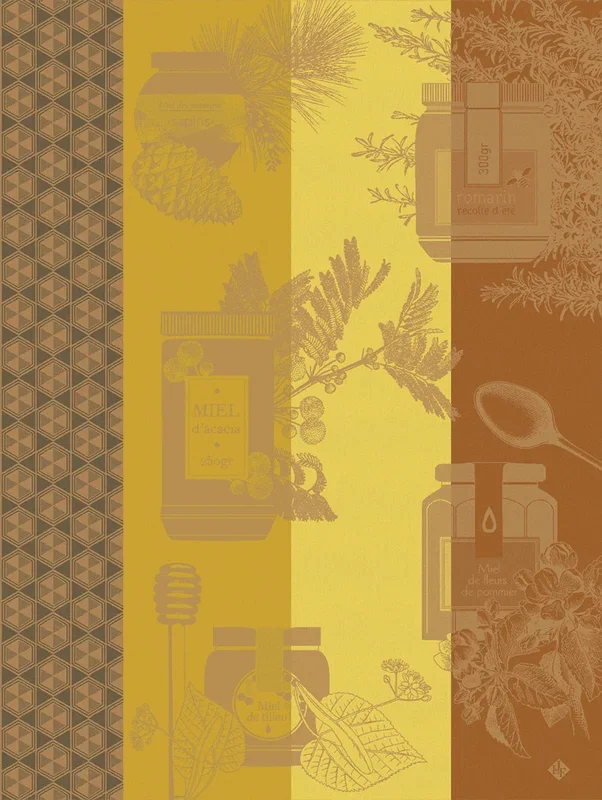Le Jacquard Francais Geschirrtuch | Miel en Pot | gelb