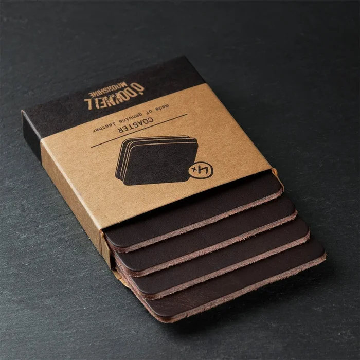 Leder-Coaster Set (4 Stück)