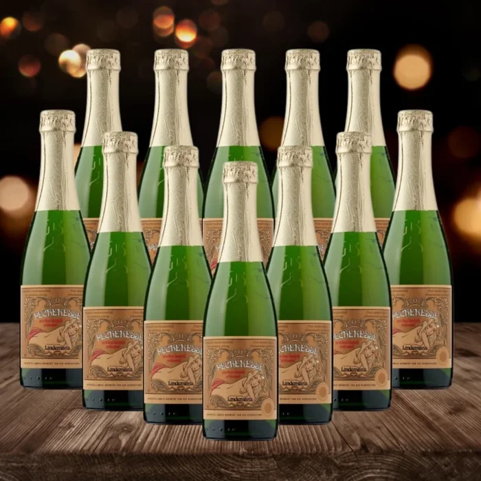 Lindemans Pescheresse Belgian Lambic Fruit Peach Low Alcohol Beer 355ml Bottles – 3.5% ABV (12 Pack)