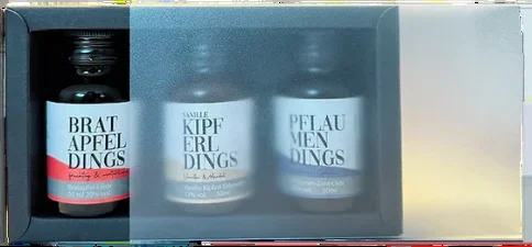 Liqueur box – 3 liqueurs (1x vanilla crescent + 1x baked apple + 1x plum)