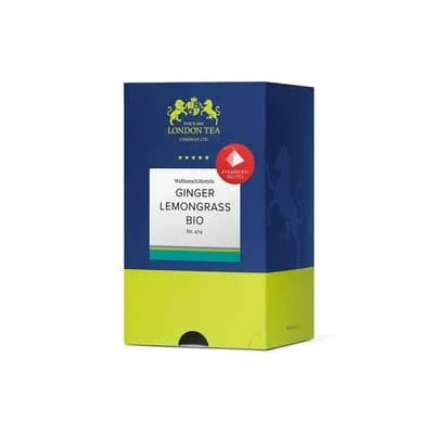 London Tea Ginger Lemongrass Kräutertee mit 25 Pyramidenbeutel