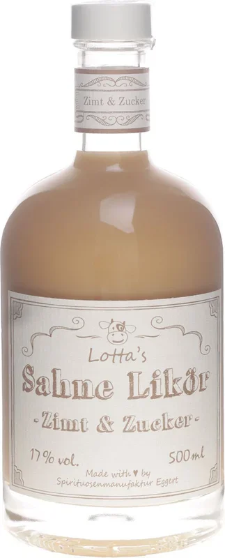 Lottas Sahne Lik�r Zimt & Zucker 0,5 Liter 17 % Vol.