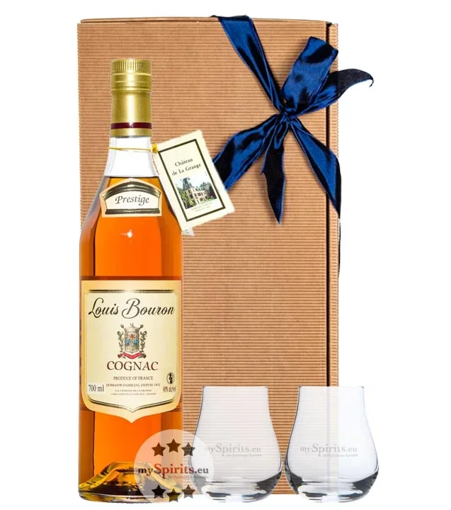 Louis Bouron Cognac Geschenkset mit 2 Gläsern