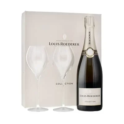 Louis Roederer Geschenkbox Brut Collection 244 75cl mit zwei Gläser