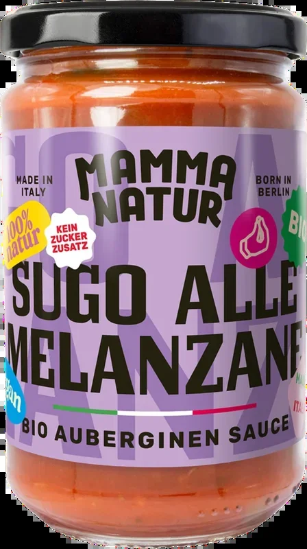 MAMMA NATUR Sugo alle Melanzane – Organic tomato and eggplant sauce