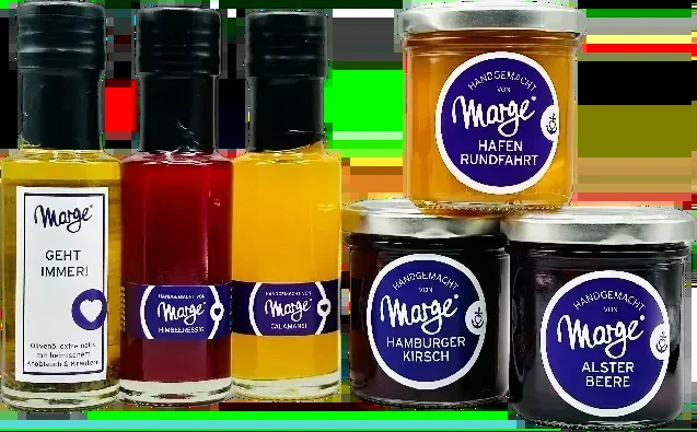 Marge’s Feine Box No. 1 Probierpaket (3x Fruchtaufstrich + 2x Essig + 1x Öl)