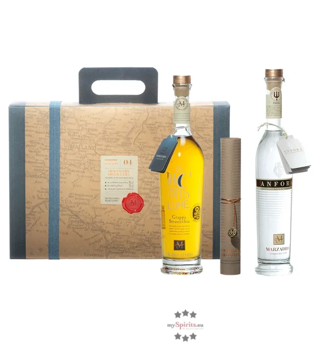Marzadro Grappa Set Viaggio N.4 Discovery Distillery