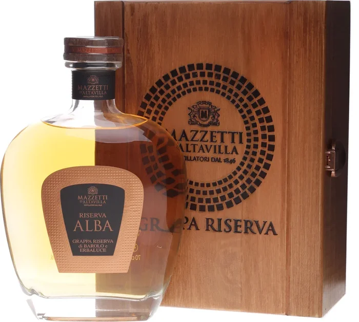 Mazzetti dAltavilla Grappa Reserva Alba in Holzkassette 0,7l 40%