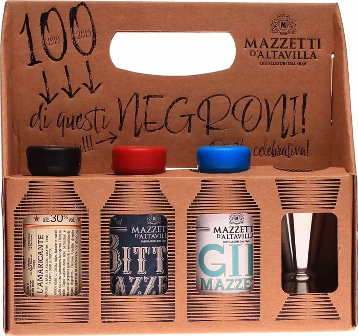 Mazzetti dAltavilla Negroni Set 3 x 100 ml + Barma� 32,33 % Vol.