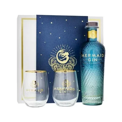 Mermaid Gin Geschenkset 70cl mit 2 Gläsern