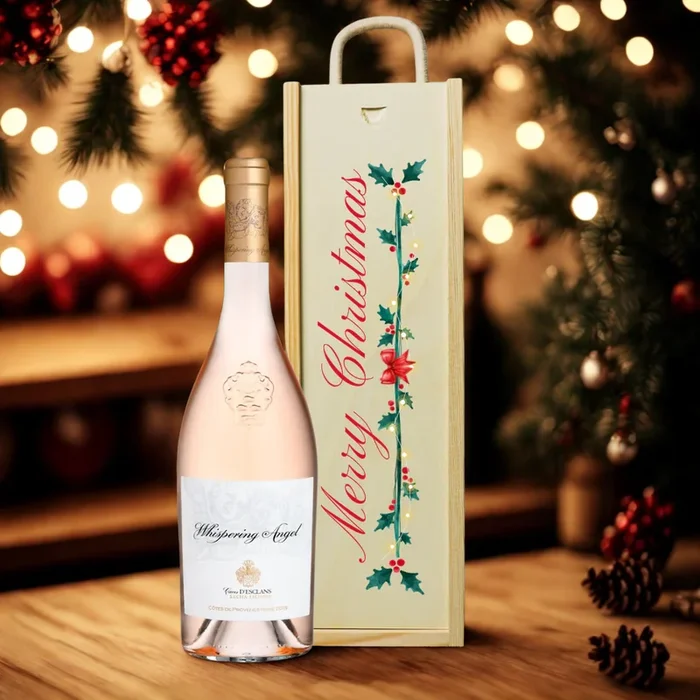 Merry Christmas Whispering Angel Rose Wine Gift Set – 13.5% ABV