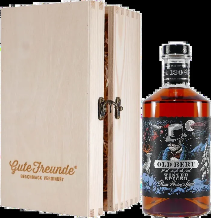 Michlers Old Bert Winter Spiced Rum with wooden gift box