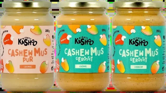 Mighty Kashoo Cashewmus Bundle Klassiker (1x Crunchy + 1x Geröstet + 1x Cremig)