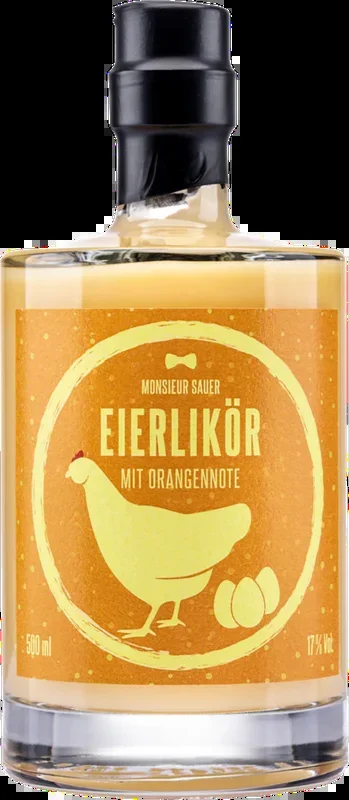 Monsieur Sauer Eierlikör mit Orangennote