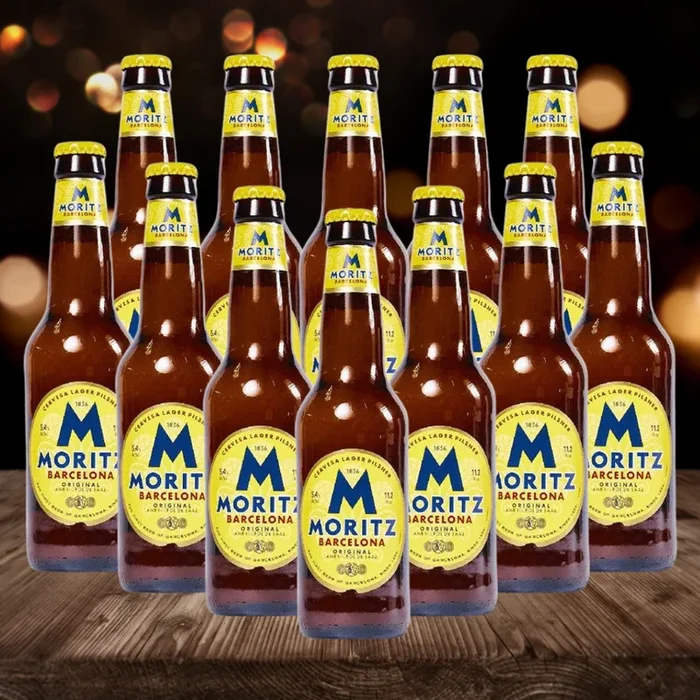 Moritz Barcelona Original Spanish Lager 330ml Bottles – 4.7% ABV (12 Pack)