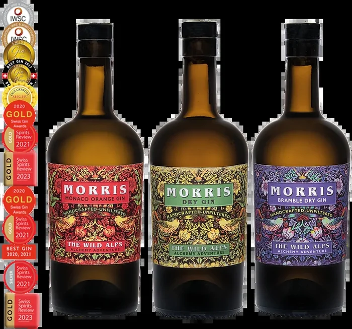 Morris Dry Gin Gold Collection (1x London Dry Gin + 1x Bramble Gin + 1x Monaco Orange Gin)