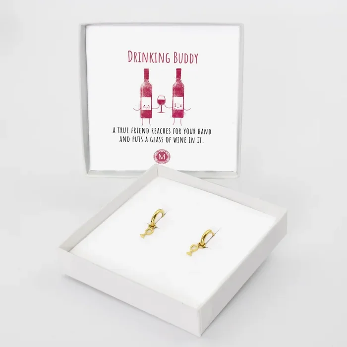 MURANDUM Ohrringe Drinking Buddy Hoops in Gold