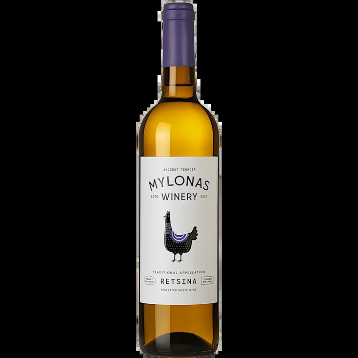 Mylonas – Retsina aus Savatiano Old Vines – traditionelle Bezeichnung – 0,75 L