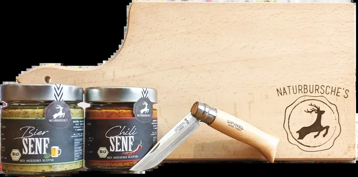 Naturbursche men’s box (2x Biosenf + 1x snack bed + 1x snack knife)