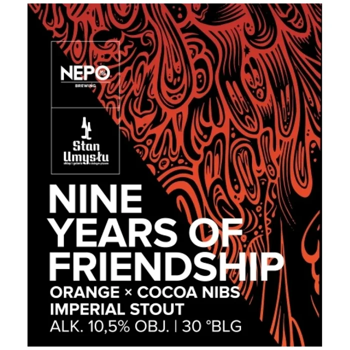 NEPO NEUN JAHRE FREUNDSCHAFT Orangen- und Kakaonibs Imperial Stout