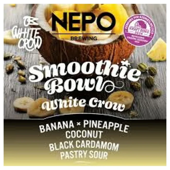 NEPO SMOOTHIE BOWL – WHITE CROW Banane Ananas Kokosnuss – Gebäck Sauer