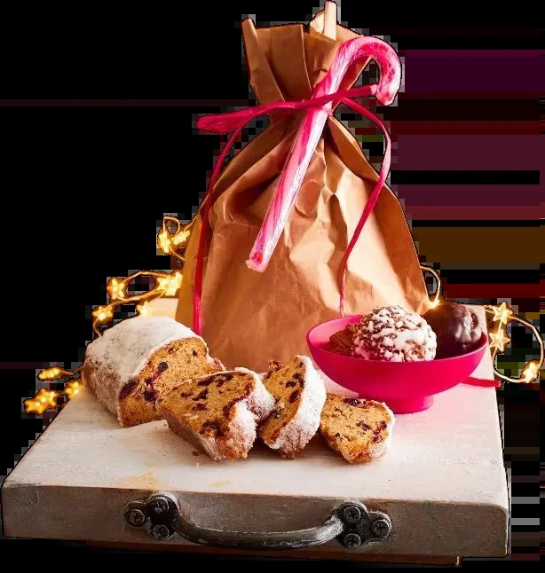Nikolaus Säckchen Rudolph (6x Lebkuchen + 1x Stollen + 1x Zuckerstange)