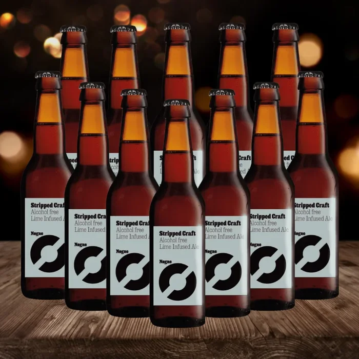 Nøgne Ø Stripped Craft Lime Ale Norwegian Alcohol Free 330ml Bottles – 0.0% ABV (12 Pack)