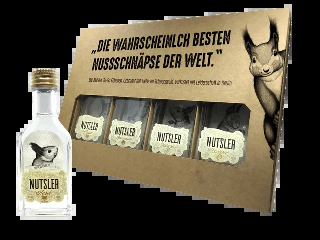 Nutsler Probierpaket – 3x verschiedene Nussschnäpse (1x Hasel extra)
