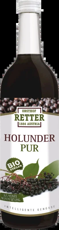 Obsthof Retter Bio Holunder Pur Direktsaft