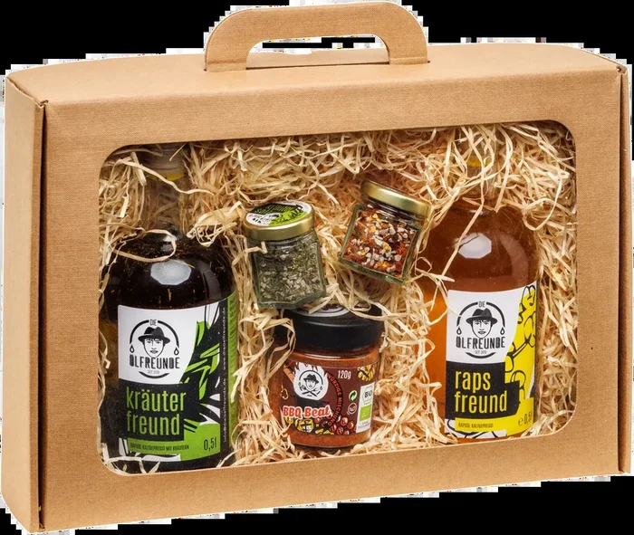 Oil-rounder gift box (2x rapeseed oil + 2x salt mix + 1x spice mix)