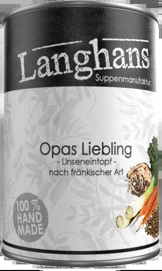 Opas Liebling Linseneintopf nach fränkischer Art