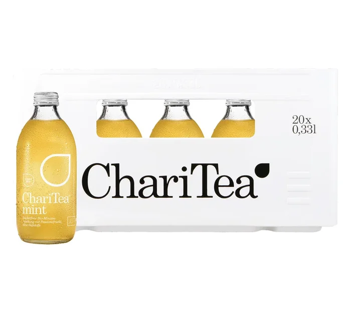 Ordina ChariTea menta senza zucchero 20x33cl