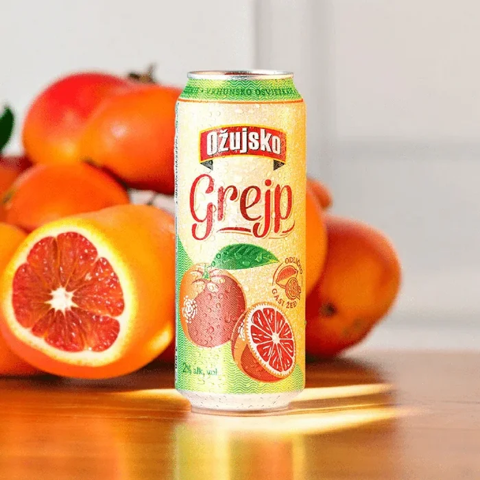 Ožujsko Grejp 0,5l– Grapefruit-Radler aus Kroatien mit 2,0% Vol.