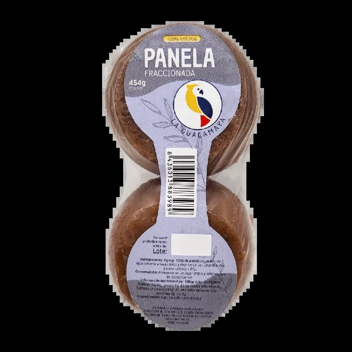 Panela Fraccionada lateinamerikanische Zuckerrohr Spezialität von La Guacamaya 454g