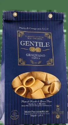 Pastificio Gentile Pasta di Gragnano IGP Mezzi Paccheri Rigati 500g