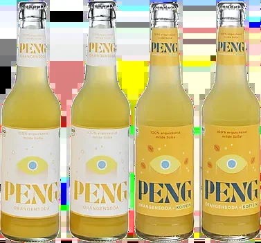 PENG Bio-OrangenMix 12er Paket (6x Orangensoda + 6x koffeinhaltiges Orangensoda)