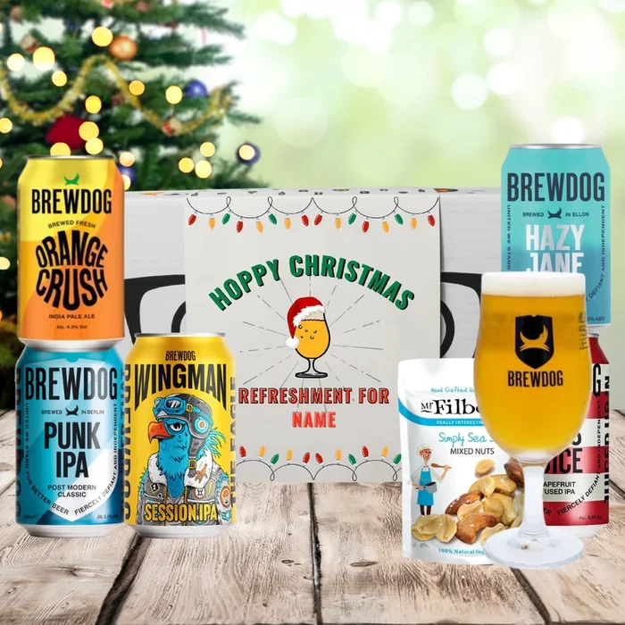 Personalised Brewdog Christmas Craft Beer Gift Set – IPA, Pale Ale & Lager (5 x 330ml)