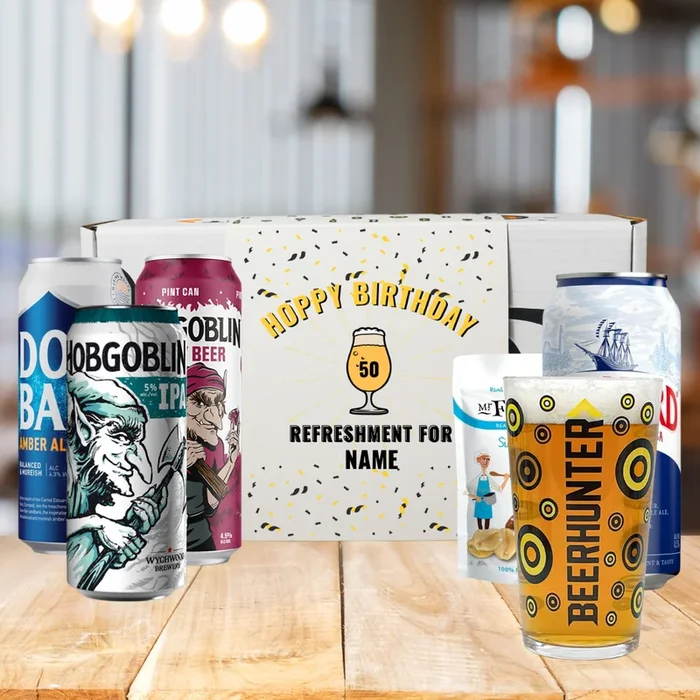 Personalised British Ale Birthday Craft Beer Gift Set – (4 x 330ml)