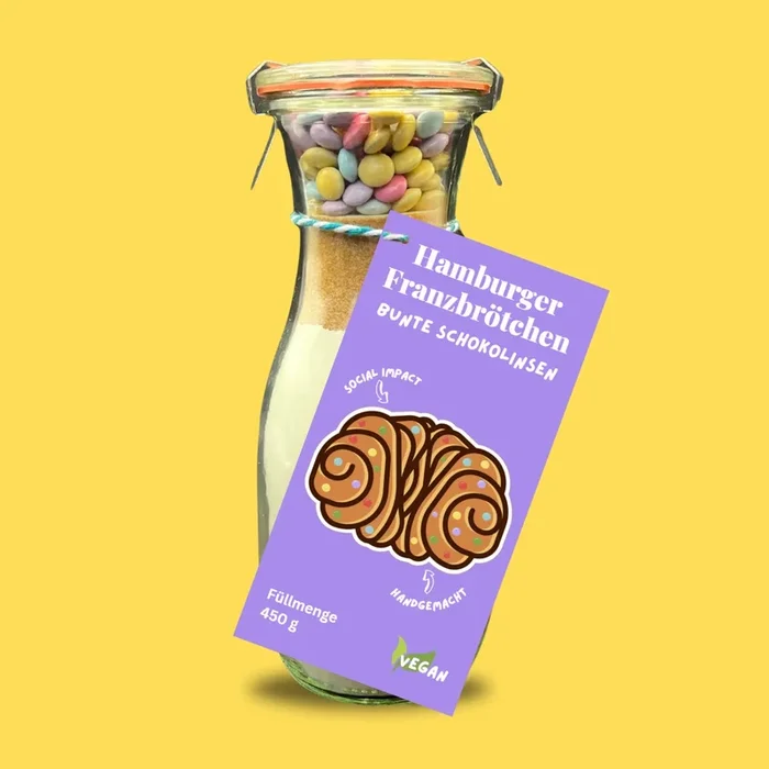 Picknickliebe Hamburger Franzbrötchen colorful chocolate lentils – baking mix