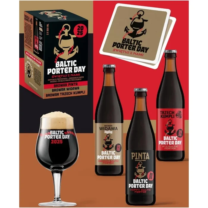 PINTA BALTIC PORTER DAY 2025 – Set of 3 BEERS + Pokal and 2 coasters