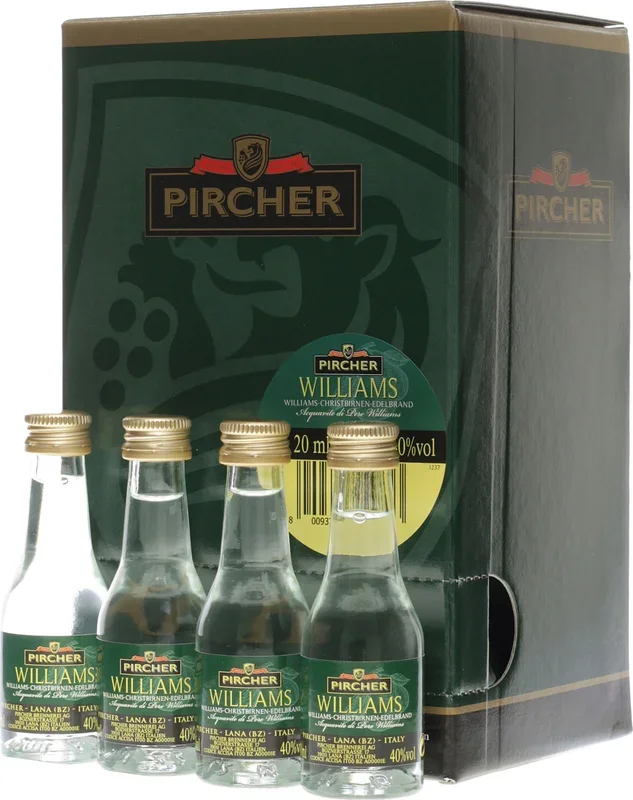 Pircher Williams-Christbirnen-Edelbrand Miniatur 24 x 0,02 Liter 40 % Vol.