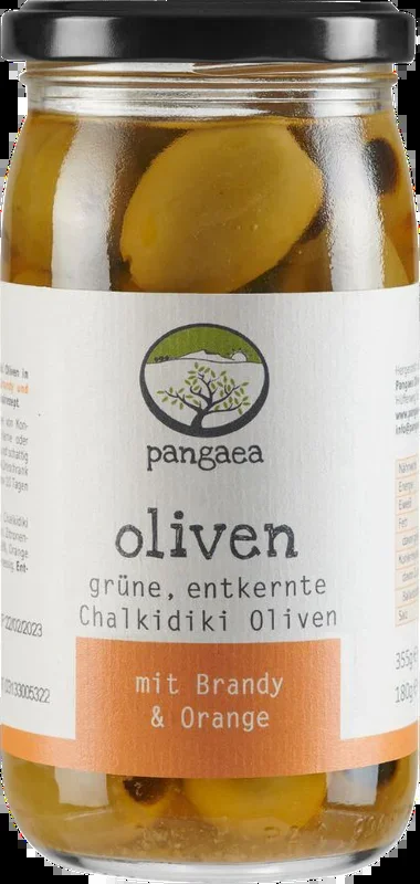 Premium Chalkidiki Oliven in Brandy & Orangen-Marinade