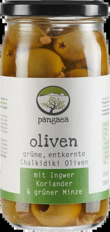 Premium Chalkidiki Oliven in Ingwer, Koriander & grüne Minze-Marinade