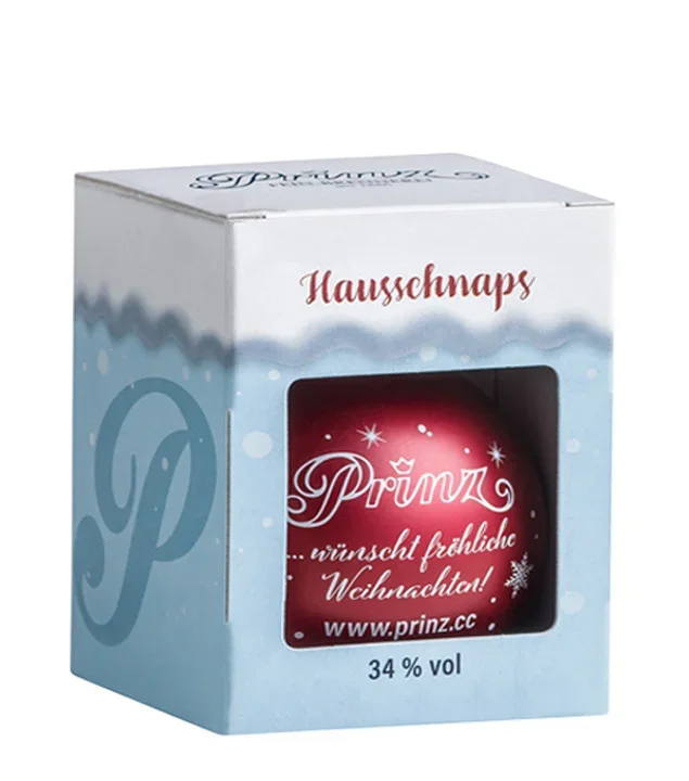 Prinz Christbaumkugel mit Hausschnaps 4cl