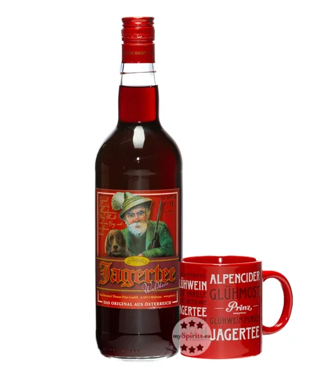 Prinz Jagertee Waldbeer mit Tasse