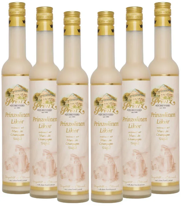 Prinz Prinz Prinzalinen Likör verfeinert mit Marc de Champagne Trüffel – 6 Flaschen