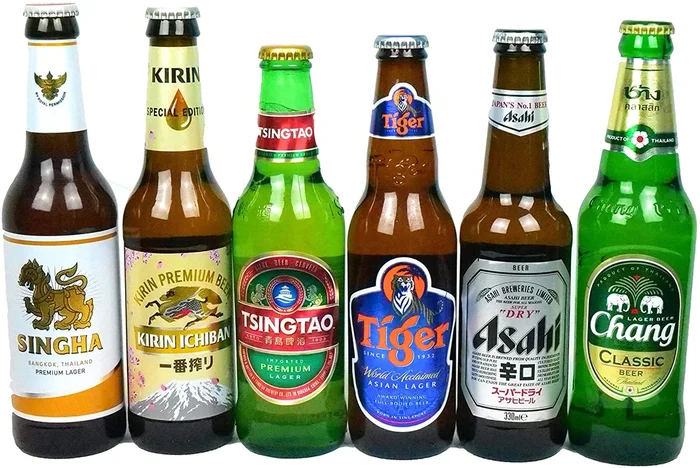 Probierpaket – ausgewählte Biere aus Asien – Geschenkset für Männer 6x 0,33L